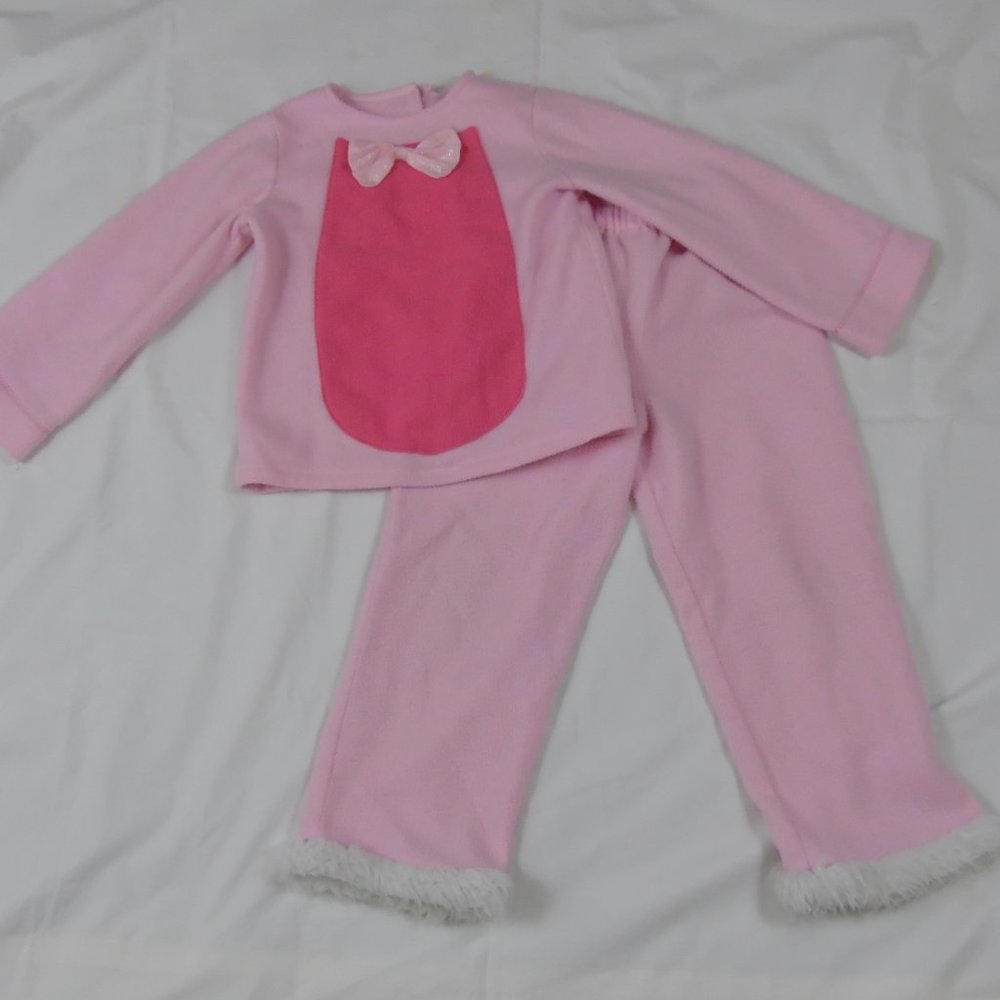 Custom-Made Pink Bunny Costume Girls Fluffy Tail